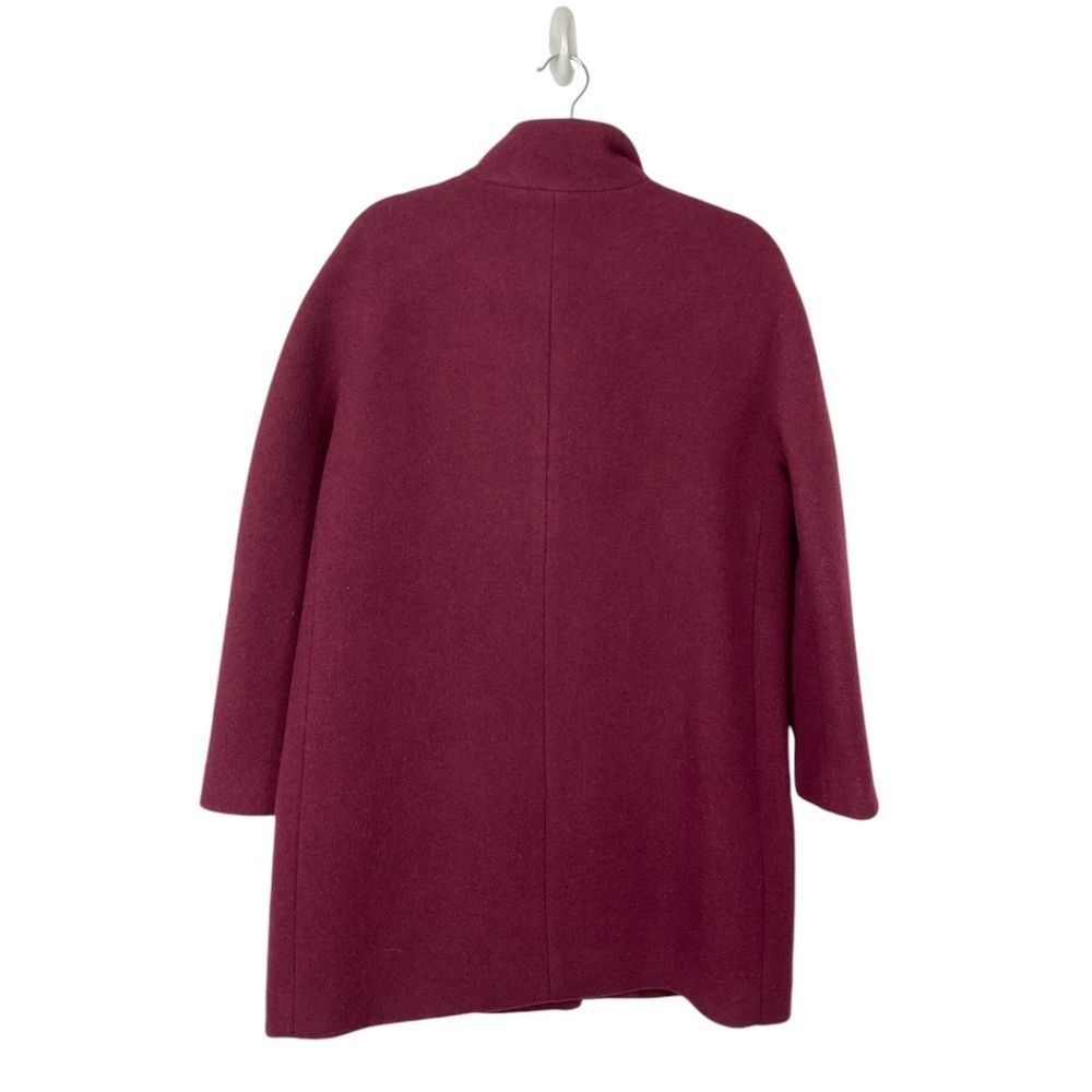 J. Crew Burgundy Wool Blend Zip-Front Coat - Picture 4 of 10
